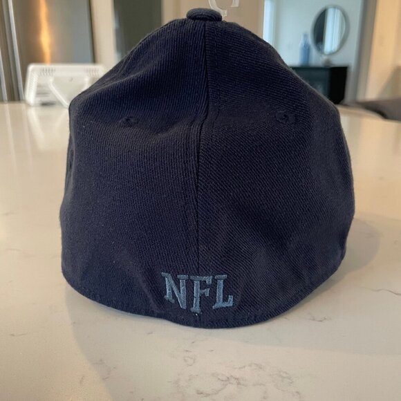 NFL Seattle Seahawks Acrylic Spandex Flex Hat Embroidered Logo Navy Sz S/M - Picture 9 of 10